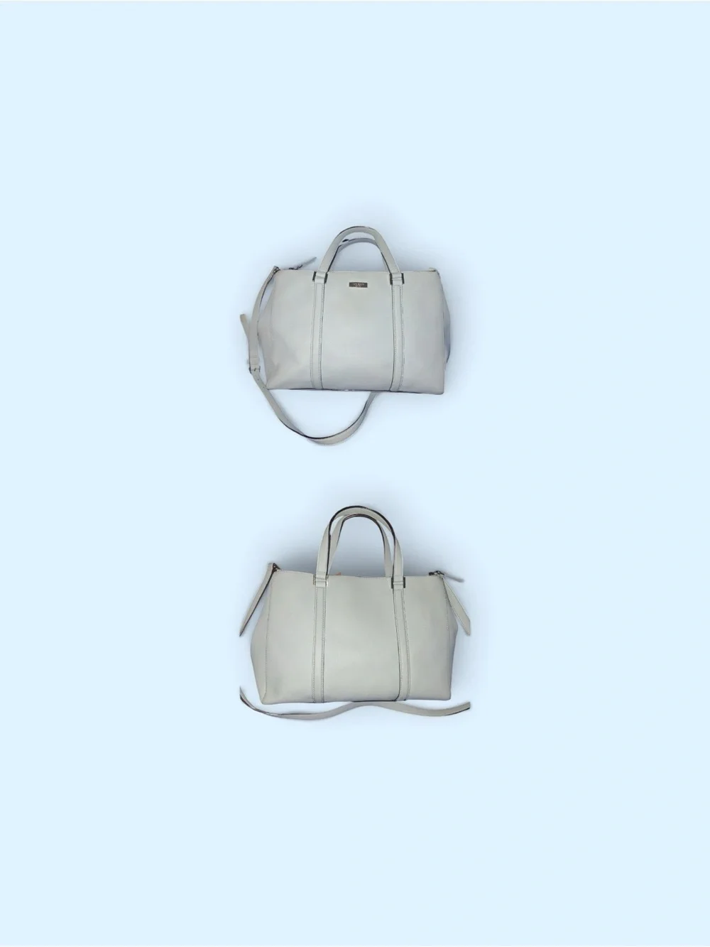 Kate Spade Classic Structured Women’s Satchel Bag in Light Gray